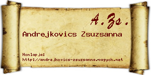 Andrejkovics Zsuzsanna névjegykártya